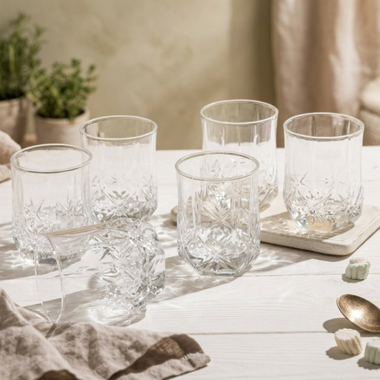 Glass Cup Set - 6 Pcs